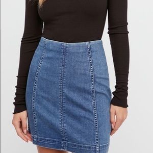 Free people denim skirt